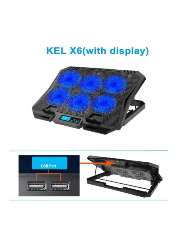 Six fan cooling laptop radiator