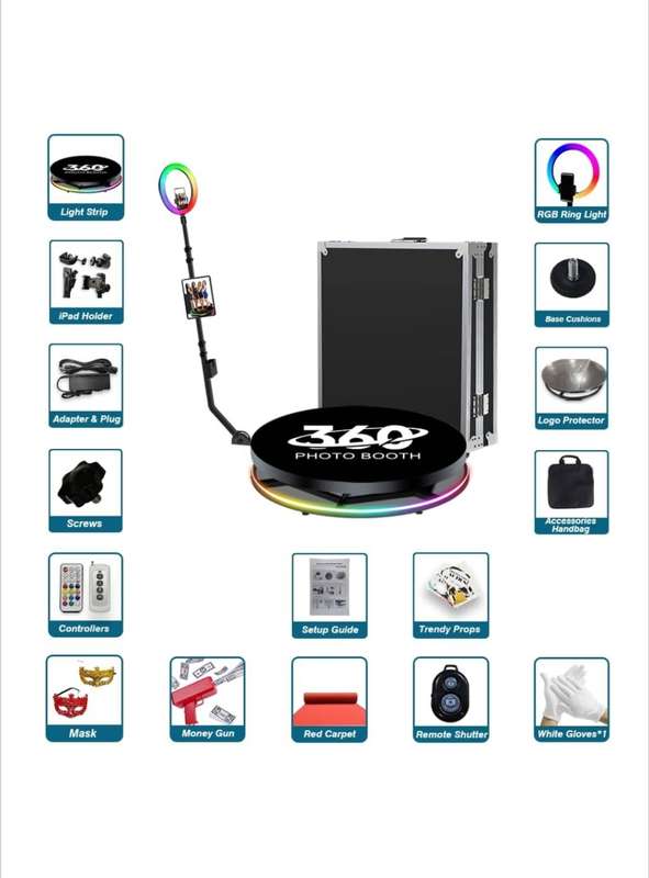 360 Photo Booth with Remote Control- (80 cm)