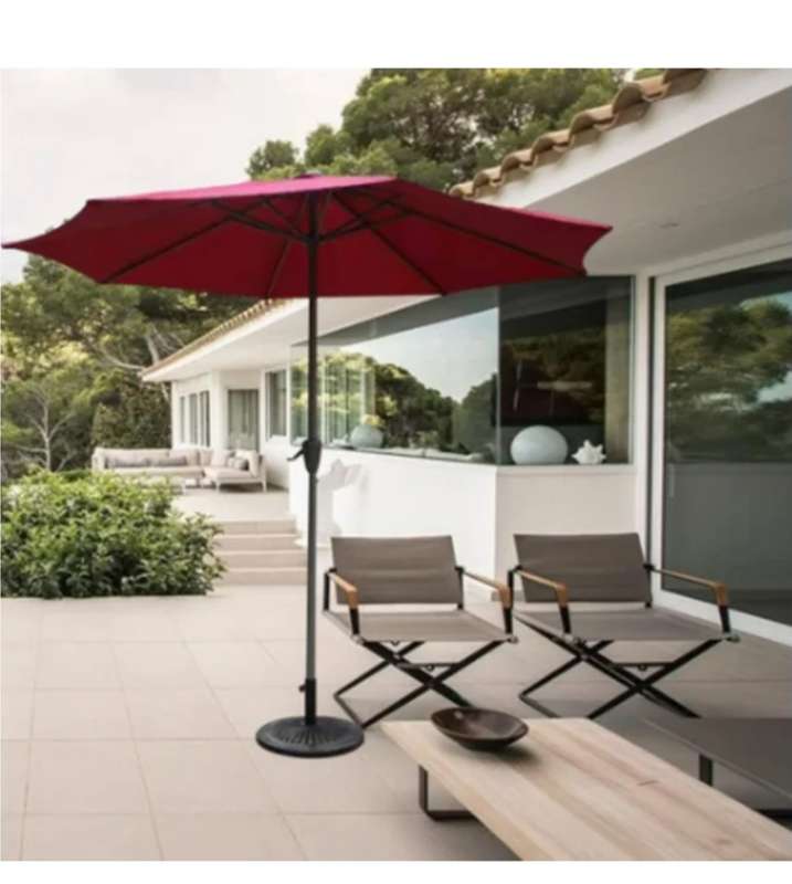 2.7 M Outdoor Garden Sunshade Parasol 7.5FT Steel Patio Umbrella
