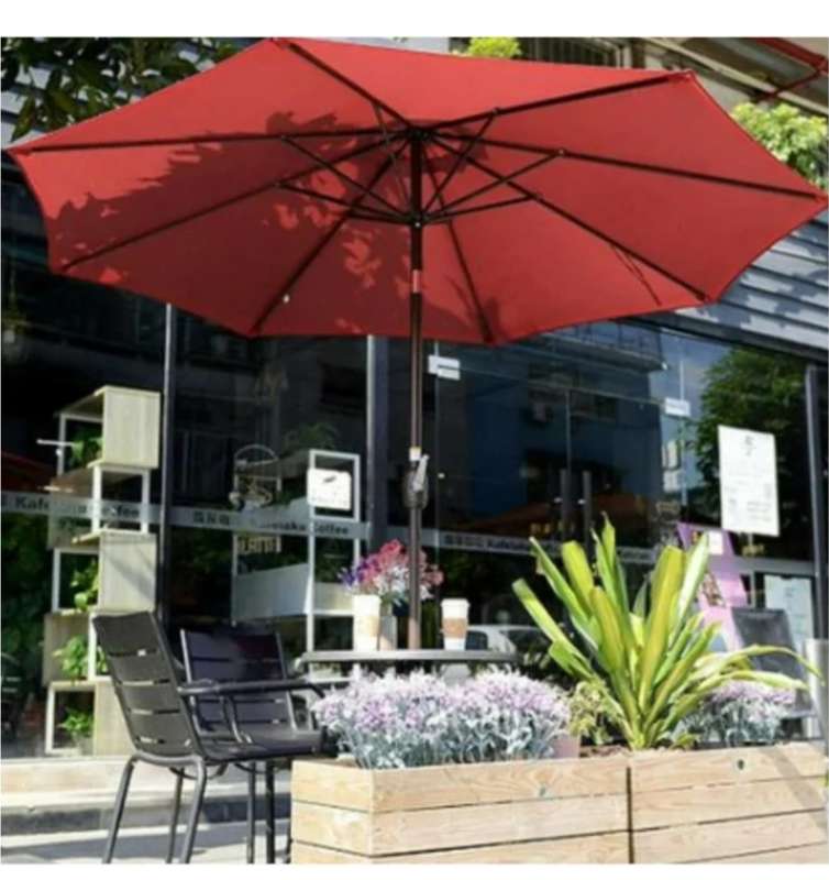 2.7 M Outdoor Garden Sunshade Parasol 7.5FT Steel Patio Umbrella