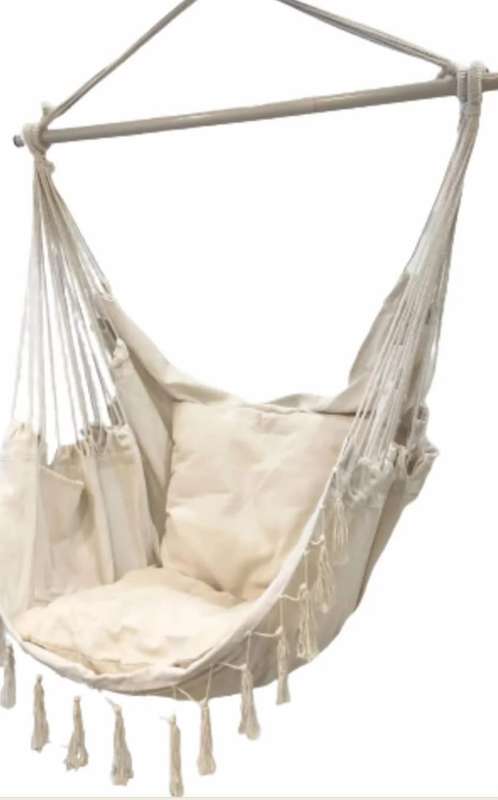 Indoor and Outdoor Removable Support Rod Hammock Chair Swing