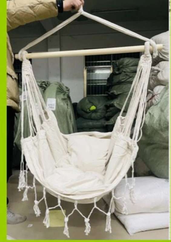 Indoor and Outdoor Removable Support Rod Hammock Chair Swing