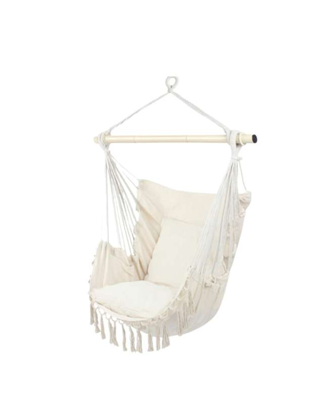 Indoor and Outdoor Removable Support Rod Hammock Chair Swing