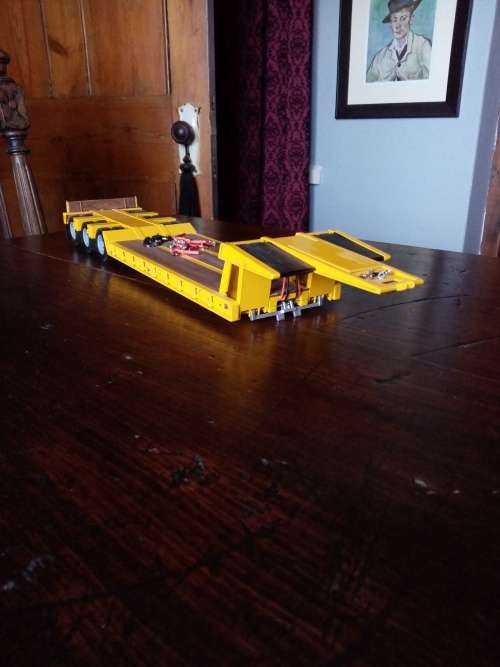 INTERNATIONAL S  SERIES WITH LOWBED TRAILER 1: 25 SCALE BY FIRST GEAR,RARE!!!
