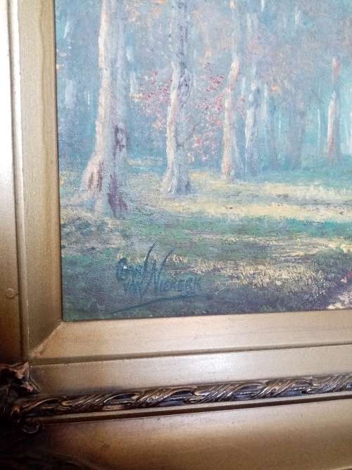 STUNNING OIL PAINTING BY CHARL VAN NIEKERK IN AN ORNATE FRAME