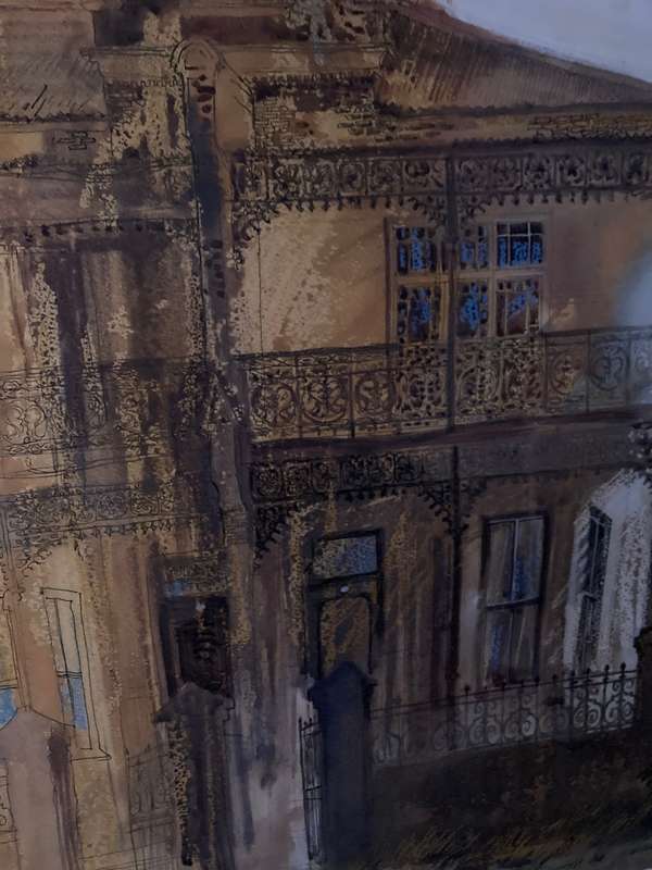 ORIGINAL ALF GUNDERSEN PAINTING ` SIVEWRIGHT AVE DOORNFONTEIN`