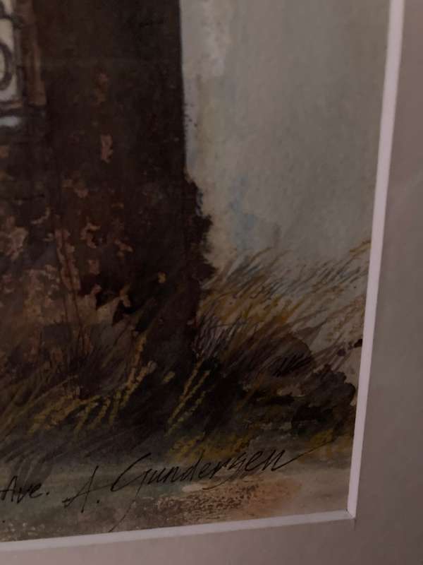 ORIGINAL ALF GUNDERSEN PAINTING ` SIVEWRIGHT AVE DOORNFONTEIN`