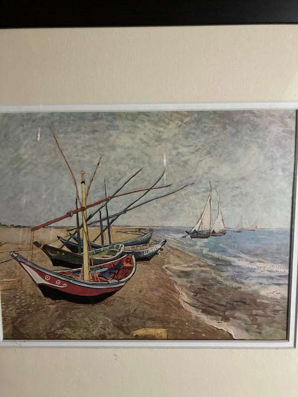 6 X FRAMED VAN GOGH PRINTS BEHIND GLASS