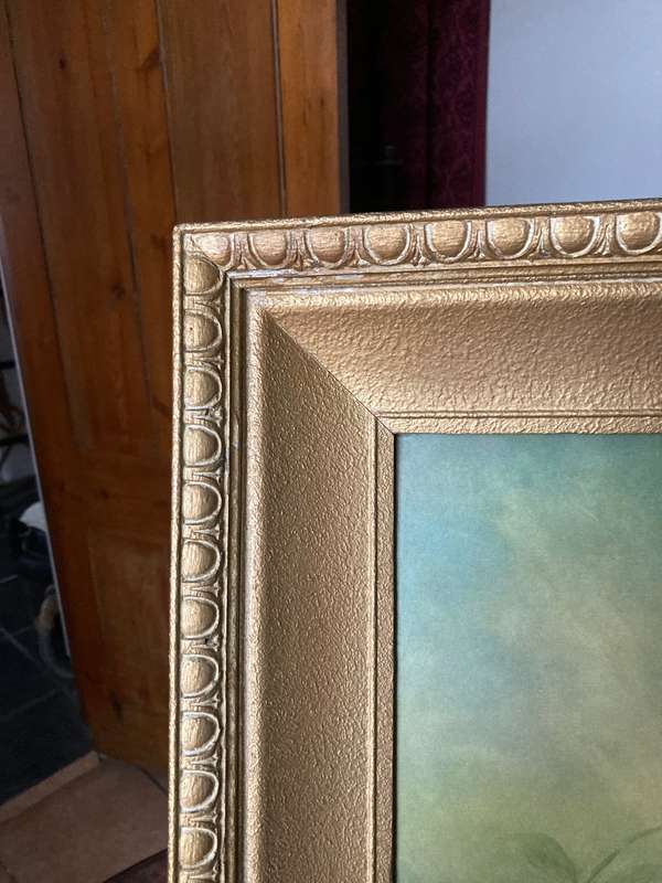 LARGE VINTAGE FRAMED PRINT