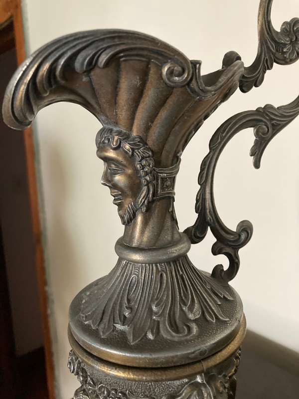 LARGE ORNATE ITALIAN METAL EWER