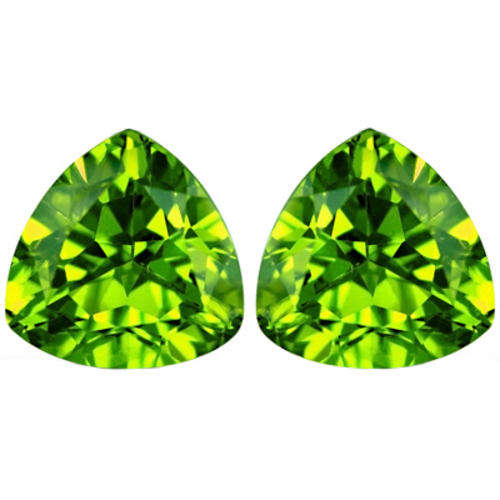 4.08cts SPARKLING PAIR!! - Natural Apple Green RARE BURMESE Peridot - BURMESE - R 6'181.00