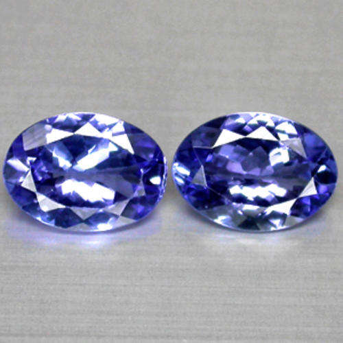 1.41cts Pair 100% Natural TANZANITE - Purplish Blue - VVS - Est. R 14'805.00