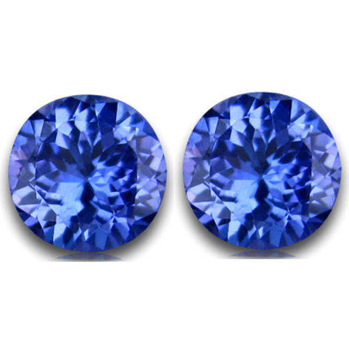 2.13cts Pair AA TANZANITE - Purple Blue - IF - Est. R 24'495.00
