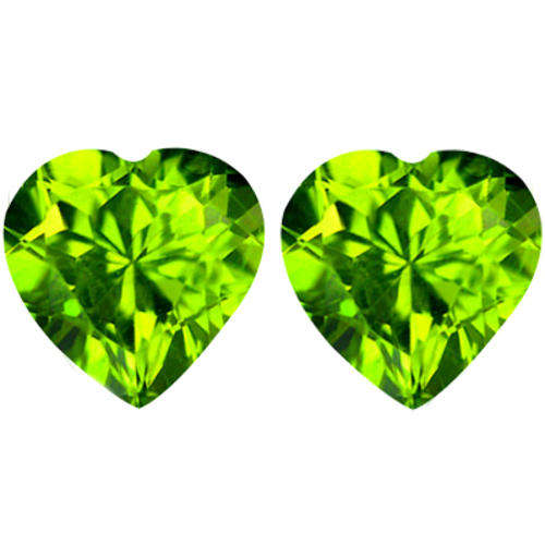 3.55cts SPARKLING PAIR!! - Natural Apple Green RARE BURMESE Peridot - BURMESE - R 5'378.00
