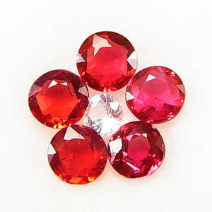 0.95cts AWESOME!!!  - 100% NATURAL Padparadscha Red and White SAPPHIRE - Est. R 15'200.00