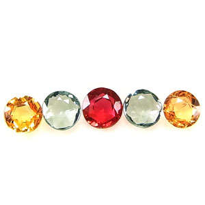 0.50cts WoW!! 100% NATURAL Padparadscha, Red, Canary Yellow and L/Green SAPPHIRES - Est. R 5'375.00
