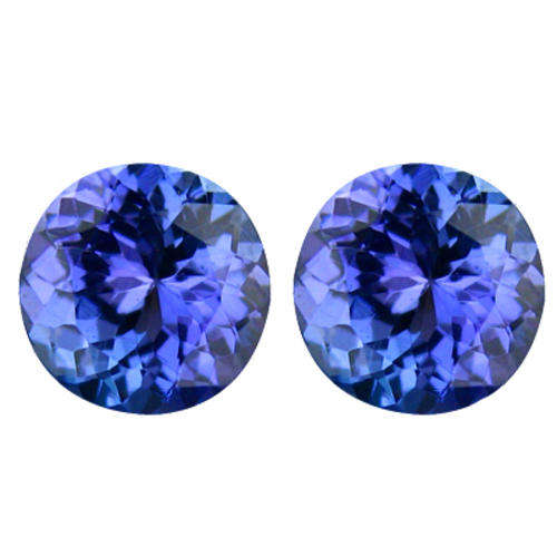 1.56cts Pair AA TANZANITE - Purple Blue - VVS - Est. R 19'500.00