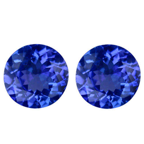 1.58cts Pair AAA TANZANITE - Rich Purple Blue - VVS - "D" Block - Est. R 21'330.00