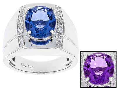 4.03ct OUTSTANDING SCARCE ITEM!!! 100% GENUINE Natural FLUORITE Blue to Purplish Red/Change Colour