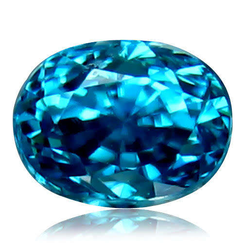1.30ct - "ULTRA RARE COLOUR" 100% Natural TOP OCEAN BLUE ZIRCON - CAMBODIA