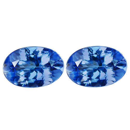0.33cts PAIR MESMERIZING!!! 100% GENUINE Natural TANZANITE Bluish Violet
