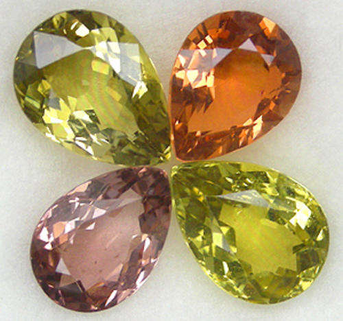 SPARKLING SET TOURMALINE!!! 3.65ct AAA+++ Natural Bright Mixed Fancy Multi Colour - NIGERIA