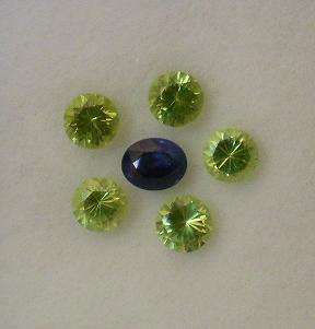 WOW!!! 1.75ct 100% NATURAL BLUE SAPPHIRE AND PERIDOTS
