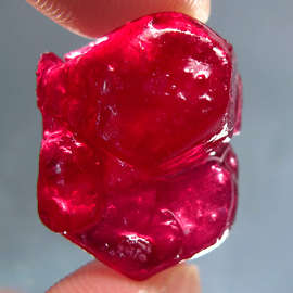 WOW JUMBO !!! 26.90ct - 100% GENUINE Natural Top Blood Red Ruby  ROUGH - MADAGASCAR