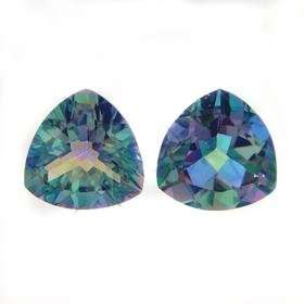 WOW STUNNING PAIR!!! 8.10cts GENUINE BLUE FIRE -  Mystic Topaz - BRAZIL - R 3'280.00