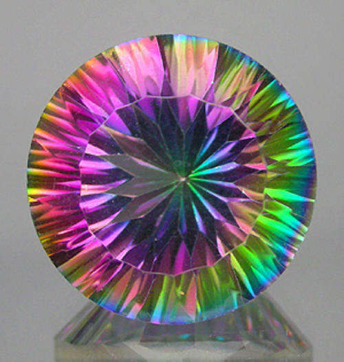 BEYOND BEAUTIFUL!!! 9.03ct Genuine RAINBOW - Concave Mystic Topaz - BRAZIL R 3'657.00