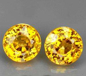 SPECTACULAR PAIR!!! 0.32cts 100% Genuine NATURAL CANARY YELLOW SAPPHIRES - R 2'400.00