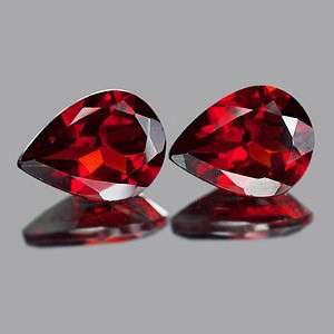 AWESOME Garnet PAIR!!! 0.98cts Genuine Natural RHODOLITE Dark RED - R 868.00