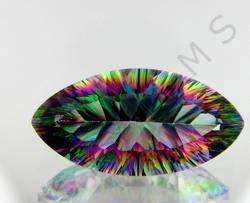 BEYOND BEAUTIFUL!!! 11.57ct Genuine RAINBOW - Concave Blue Mystic Topaz - BRAZIL - R 5'438.00
