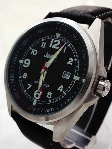 Jeep Men's Black Face Watch - New but selling as secondhand because battery needs replacing