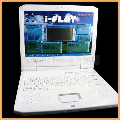 I-PLAY BILINGUAL LAPTOP FOR KIDS ~WHITE IN COLOUR~ EDUCATION, MUSIC, LANGUAGE LEARNING AND MUCH MORE