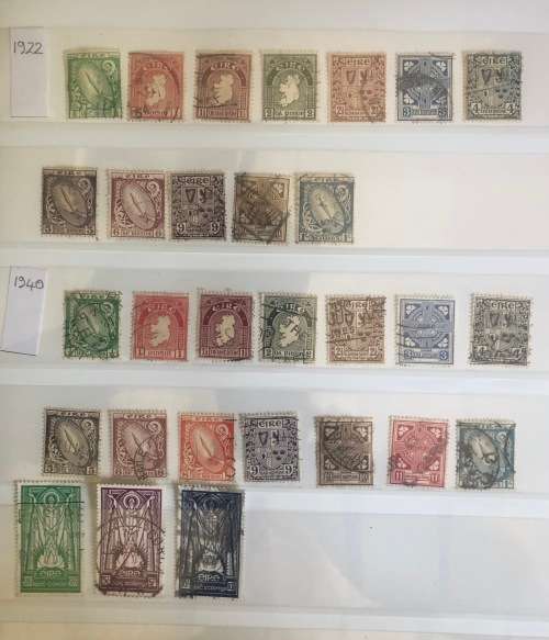 Ireland Definitives 1922 and 1940 High CV