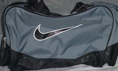 Authentic Grey Nike Sports Bag with Black Straps