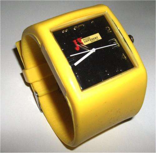 Authentic J&B Wristwatch with Yellow Silicone Strap