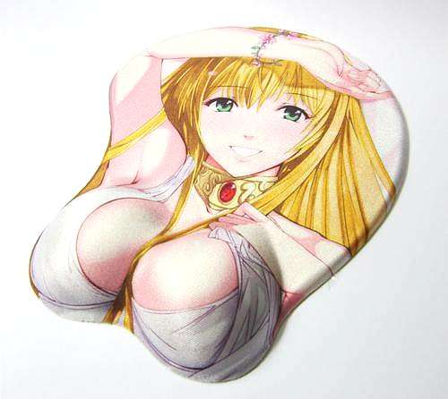 Sexy Anime Mousepad with 3D Silicon Breast Wrist Rest - Rosette Christopher