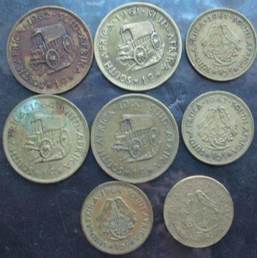1961 to 1964 1 cent & 1/2 cent