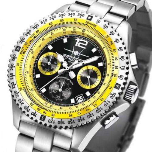 FIREFOX  YELLOW  CHRONOGRAPH  MENS WATCH  CRAZY PRICE !!!!!!!!! RETAIL R2395
