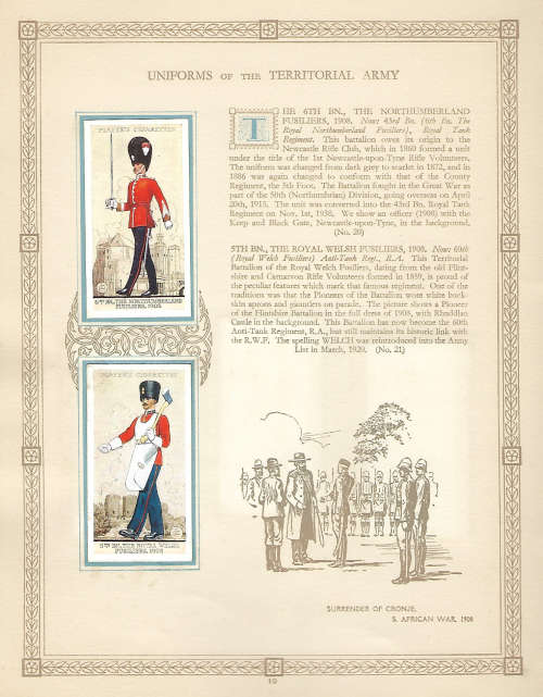 Uniforms of the Territorial Army (Complete Album with full set of  Cigarette Cards)