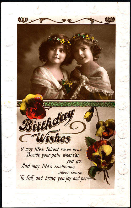 Post Card - Vintage Birthday Post Card - excellent condition