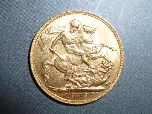 King Edward VII 22 ct Full Gold Sovereign 1909