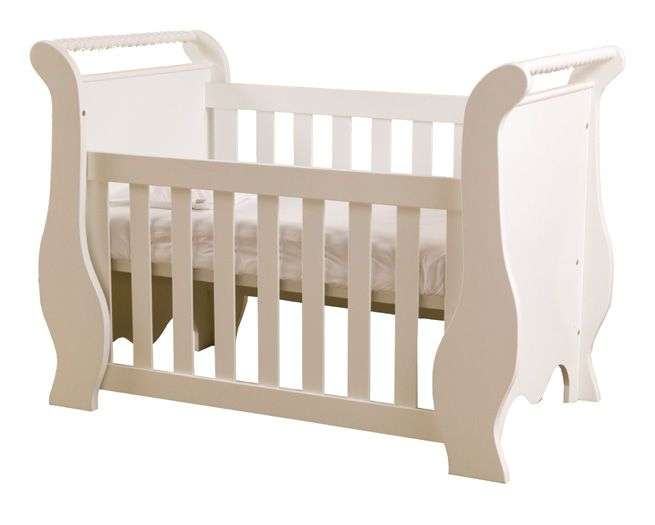 Stunning Sleigh Cot - White