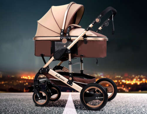 Original Belecoo Baby Stroller 2 in 1 Khaki Color / Beige