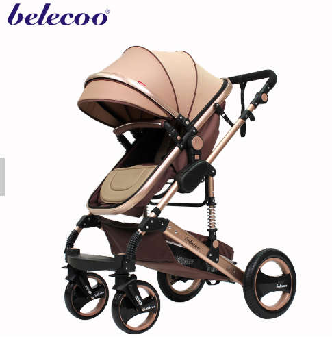Original Belecoo Baby Stroller 2 in 1 Khaki Color / Beige