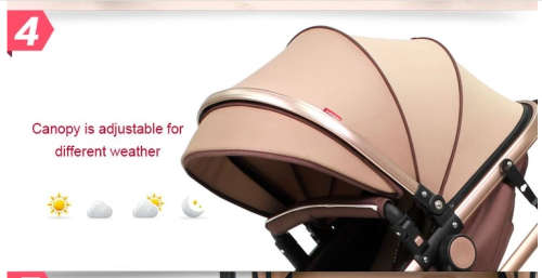 Original Belecoo Baby Stroller 2 in 1 Khaki Color / Beige