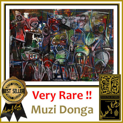 Muzi Donga ~ EXCLUSIVE !! Soweto Gold Collectors Club !! VERY RARE WORK !! NO RESERVE !!