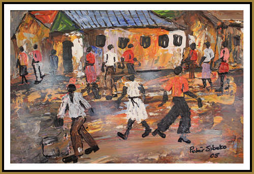 Peter Sibeko - Illustrated Artwork - SOWETO GOLD !!